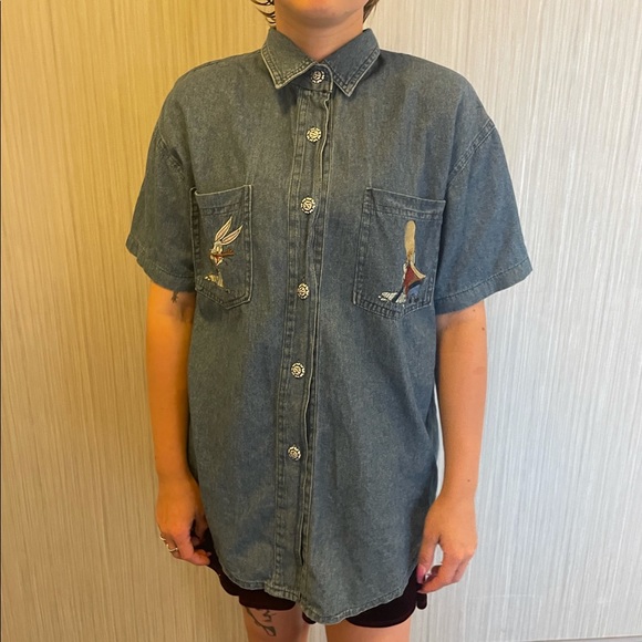 Bugs Bunny Denim button up - Picture 1 of 3